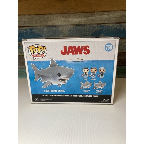 Jaws Great White Shark Funko Pop 759 Signed  Auto Carl Gottlieb / Jeffrey Kramer - Picture 5 of 12